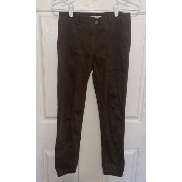 Veronica Beard Jogger Pants Womens 28/2 Brown Mid Rise Field Cargo Cropped - Picture 1 of 11